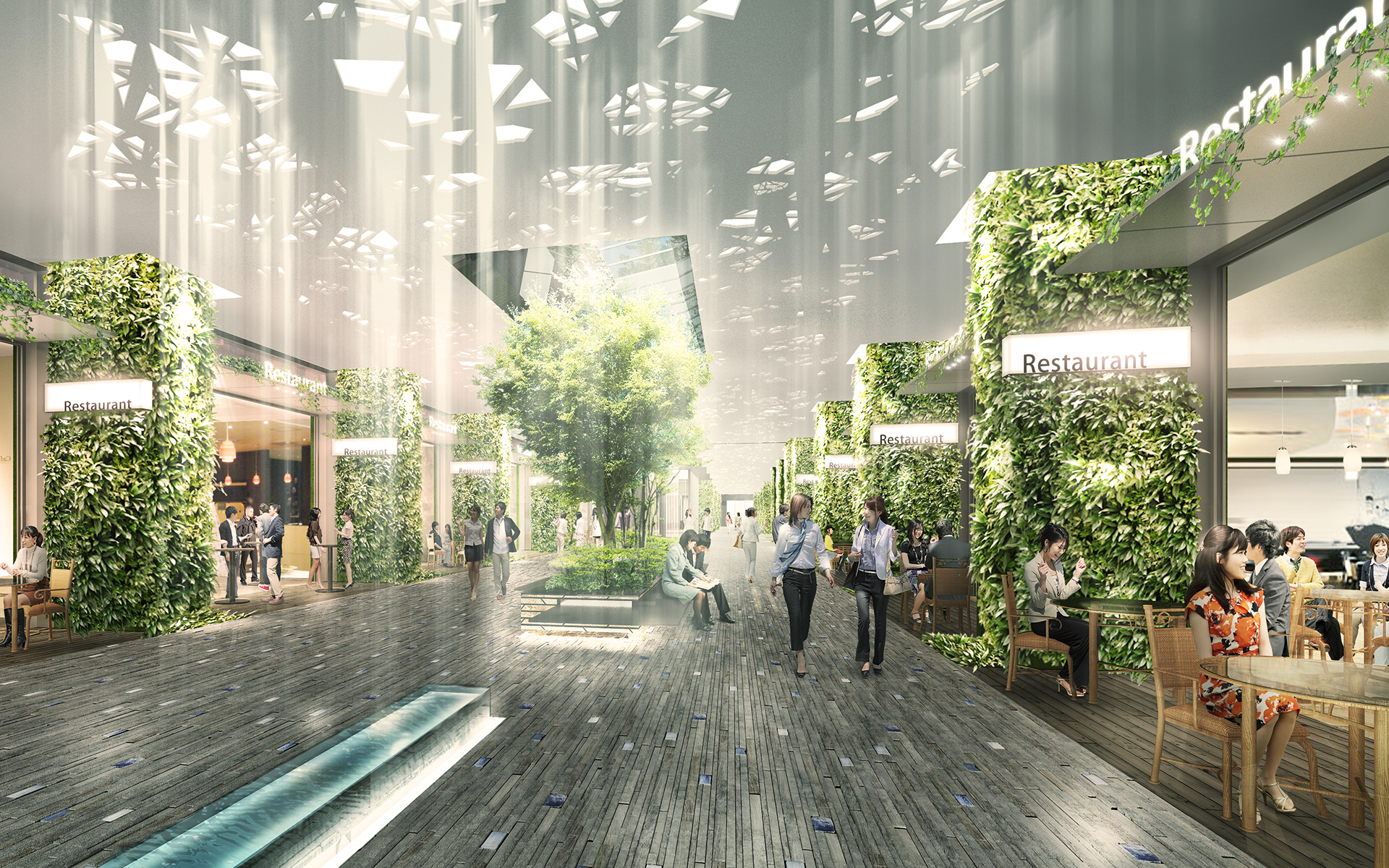 CG rendering of the completed commercial zone