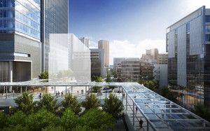 thumbnail image of CG rendering of the completed access route to/from Tamachi Station
