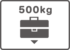 Weight limit for regular floors: 500 kg/m²